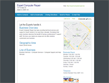Tablet Screenshot of expertcomputerrepair.biz